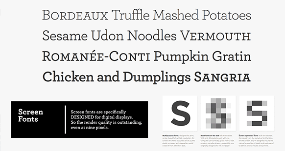 Screen Optimised fonts
